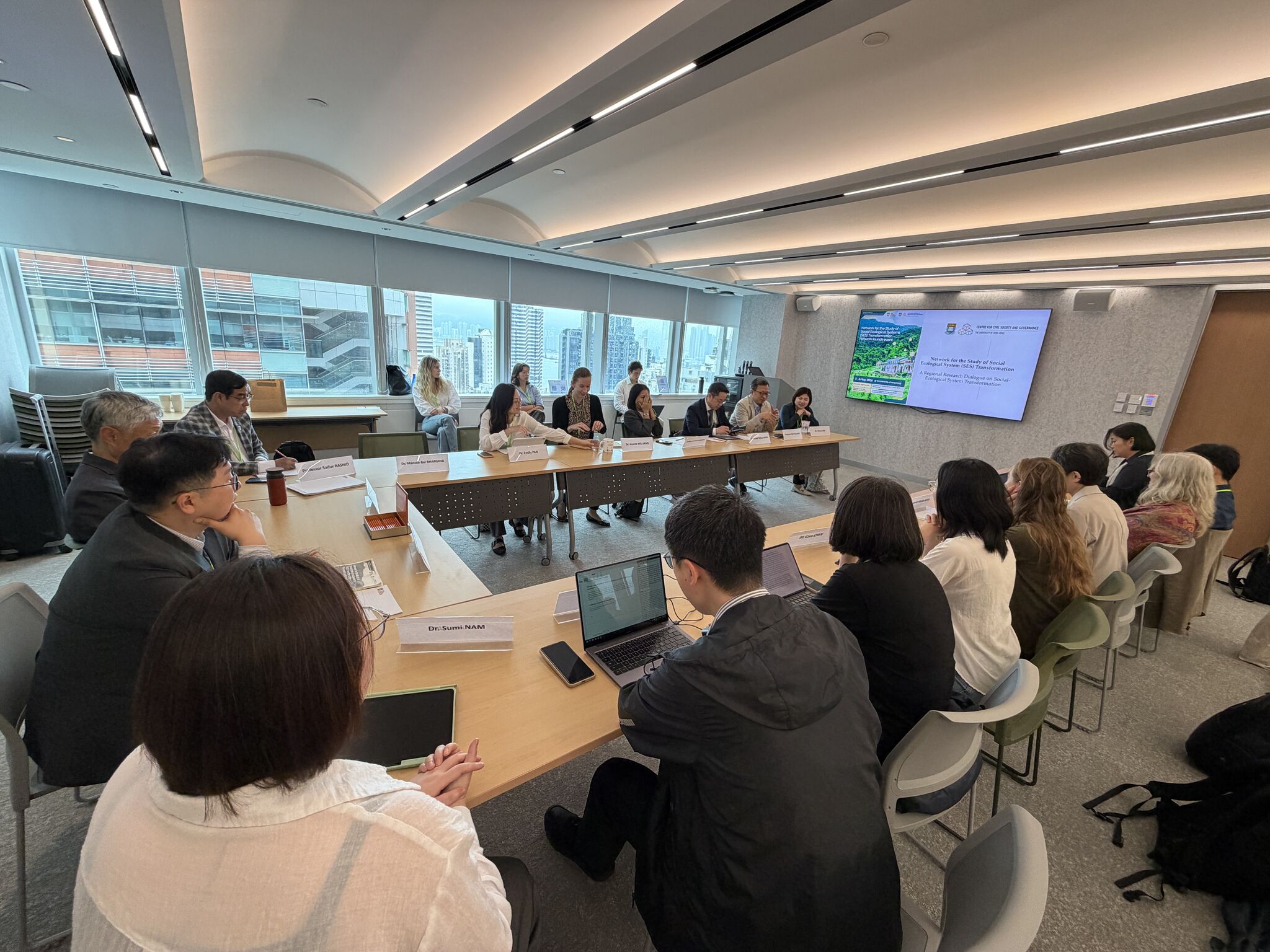 Researchers in a roundtable at the Regional Research Dialogue on Social-Ecological System Transformation